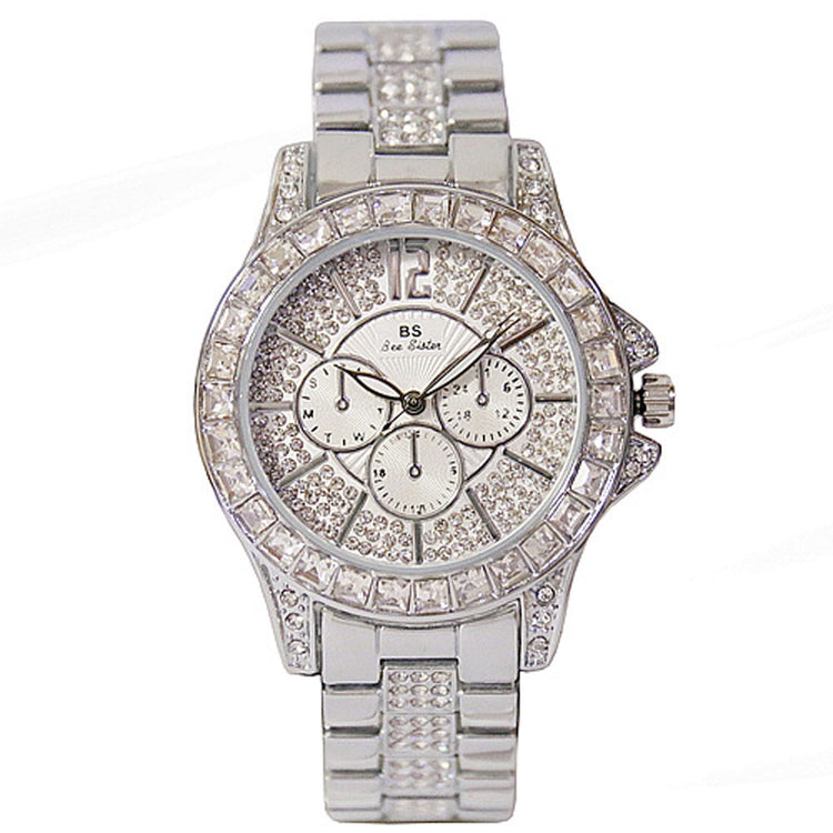 Full Diamond Steel Band Ladies Quartz Watch - Swefashionstore