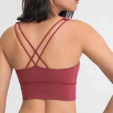 Double Shoulder Strap Shockproof Sports Underwear Women Gather Breathable - Swefashionstore