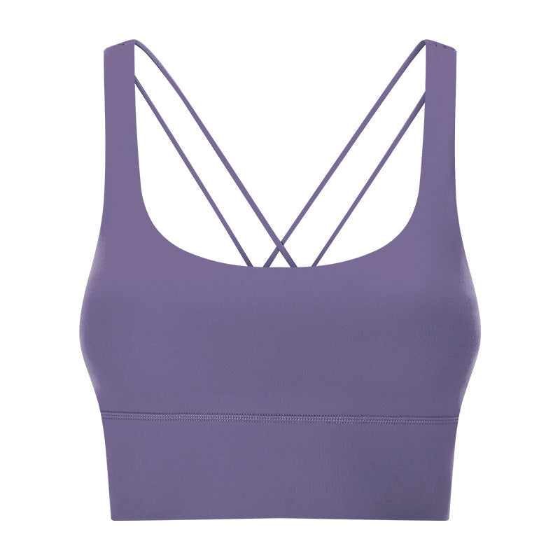 Double Shoulder Strap Shockproof Sports Underwear Women Gather Breathable - Swefashionstore