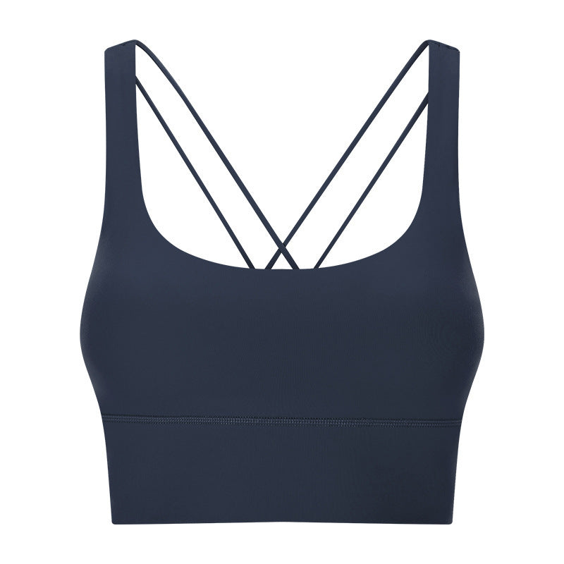 Double Shoulder Strap Shockproof Sports Underwear Women Gather Breathable - Swefashionstore