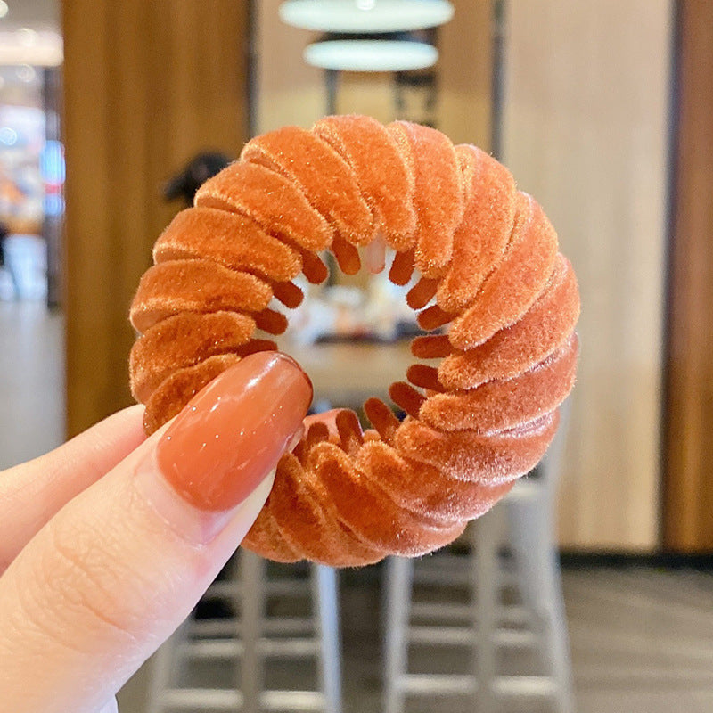 Women Hollow Hair Circle High Horsetail Artifact Fixed Coiler Hairpin Horsetail Headdress Fashion Hair Accessories - Swefashionstore