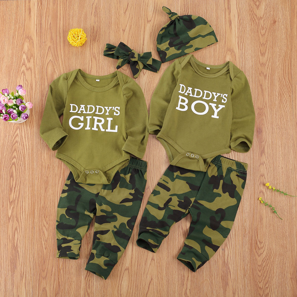 New Products Set Letter Camouflage Printed Children Set - Swefashionstore