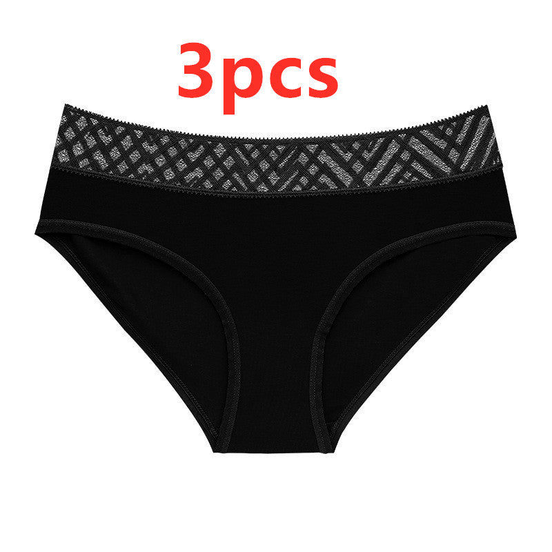 UNDERWEAR Medium and LOW-WAIST With Lace Trim - Swefashionstore