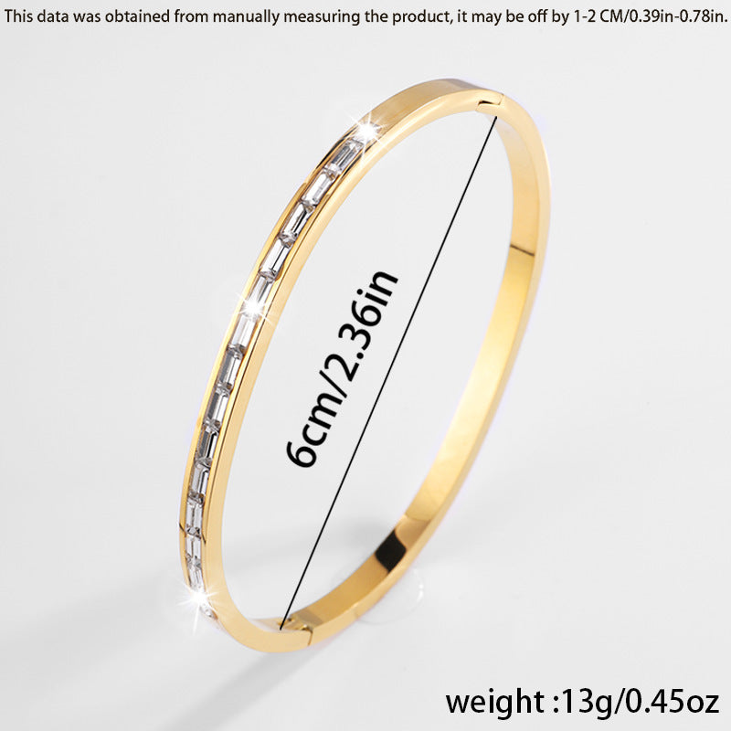 New Non-fading Diamond-Embedded Stainless Steel Bracelet For Women