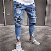 Knee hole Denim zipper feet Jeans - Swefashionstore