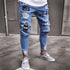 Knee hole Denim zipper feet Jeans - Swefashionstore