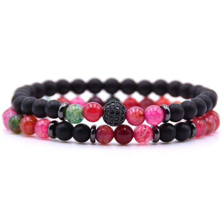 BESTSELLER ZIRKON Armband 6mm Naturstein Perlen