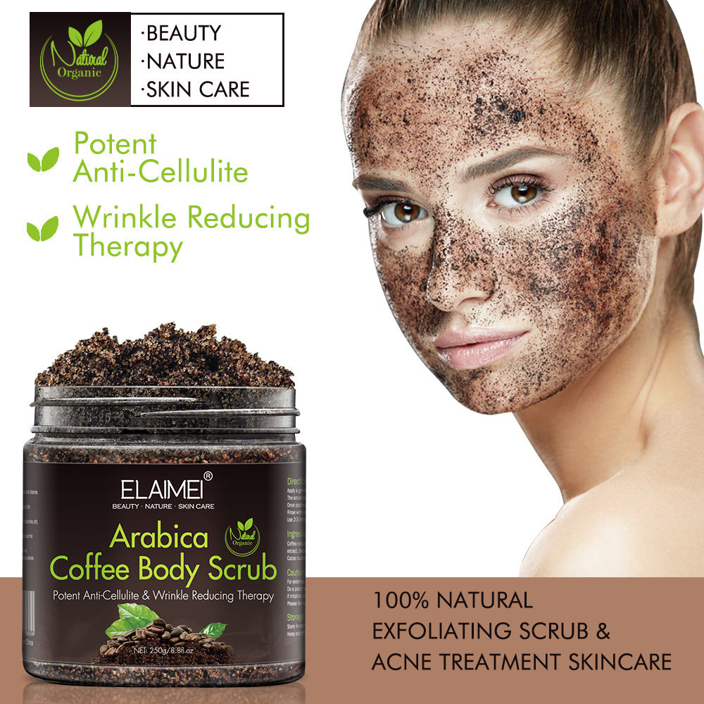 Coffee exfoliating body scrub
