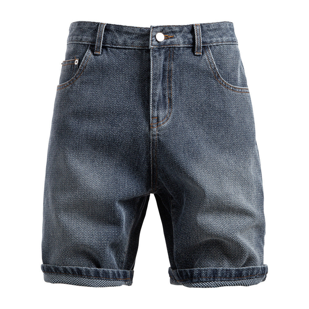 SUMMER Starry Sky Pattern Denim Shorts Men&