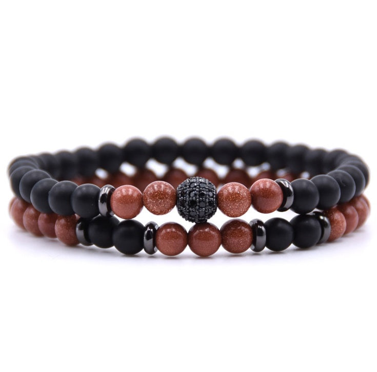BESTSELLER ZIRKON Armband 6mm Naturstein Perlen