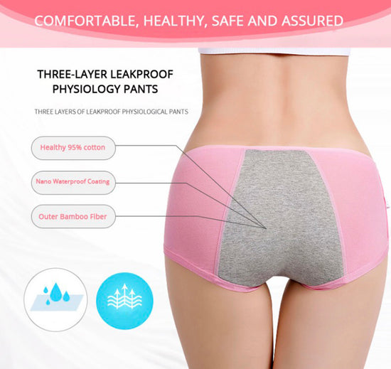 3Pcs Pack Menstrual Panties Women Underwear - Swefashionstore