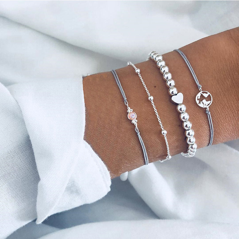BESTSELLER PERLENKETTE Armband SET Fußkettchen