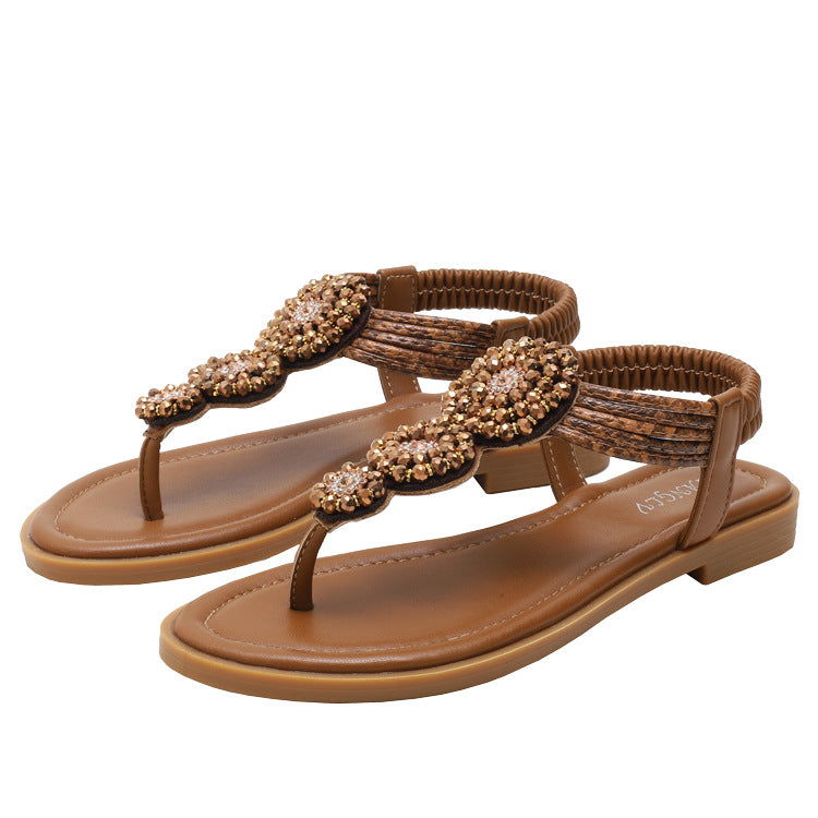 BOHEMIAN Roman Flache Strandsandalen