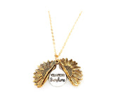 Sunflower Double Lettering Necklace - Swefashionstore