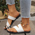Round-toe Sandles Toe Covering Comfortable Flat Sandals - Swefashionstore