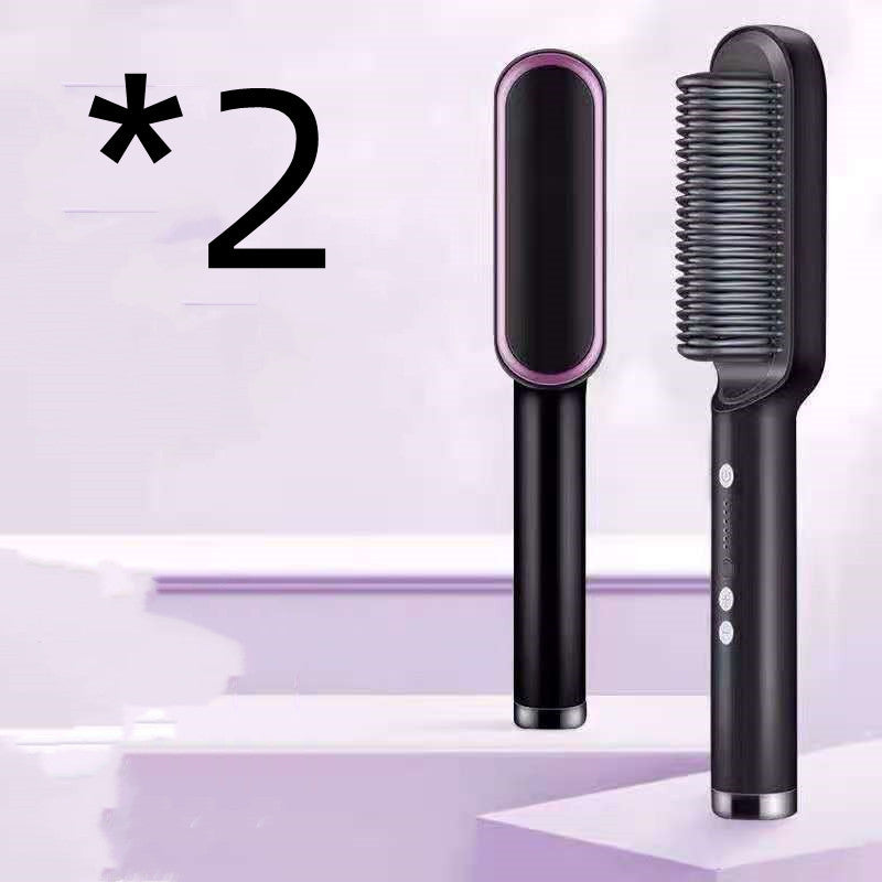 Hot Electric Hair Straightener And CurlingBrush