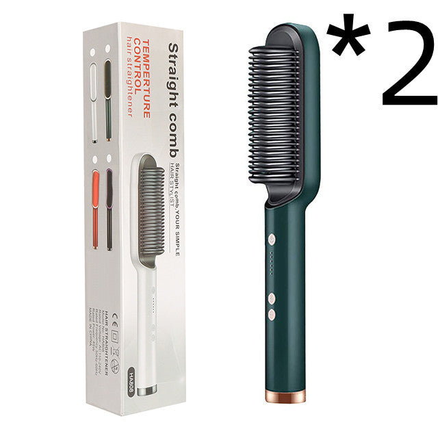 Hot Electric Hair Straightener And CurlingBrush