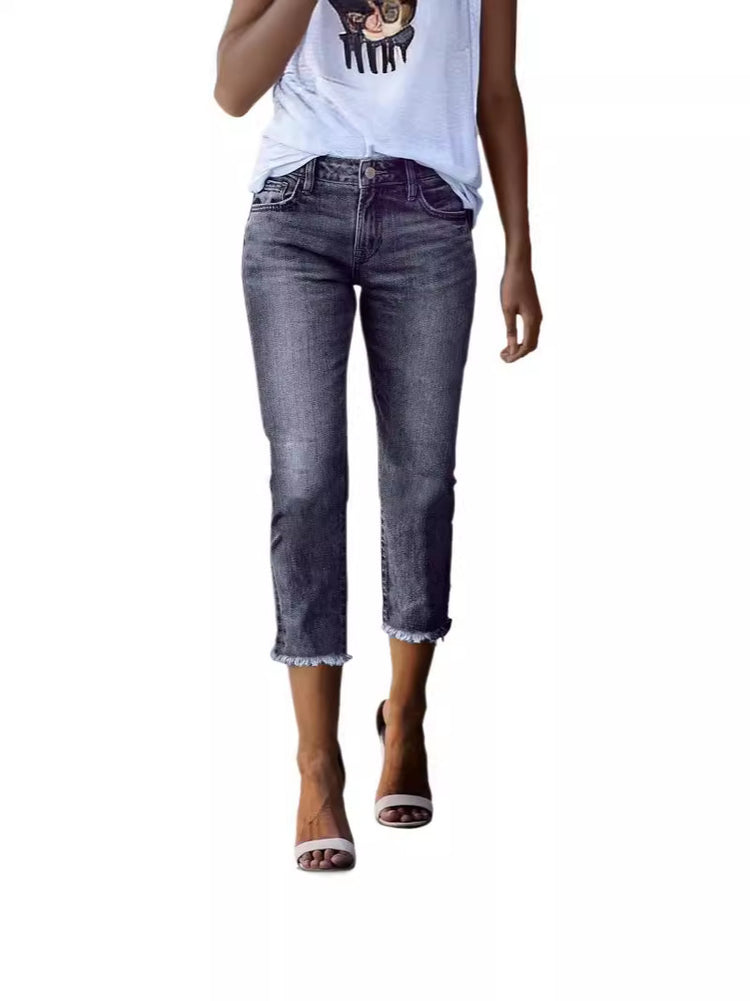 Fashionable Retro Slim-fit Stretch Jeans - Swefashionstore