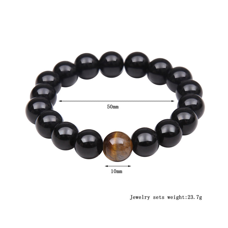 TIGER Eye Stone Bracelet Natural SMOOTH Bracelet - Swefashionstore