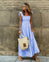 Summer Plaid Print Pleated Ruffle Dress INS Fashion Sleeveless A-line Swing Beach Dress Women&