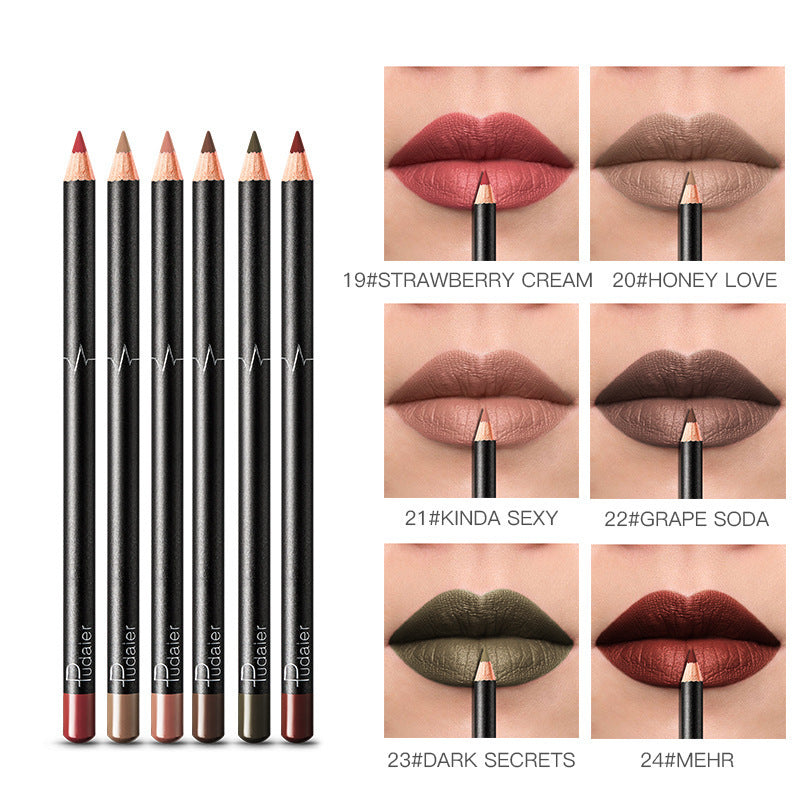 36 Color Lip Liner Waterproof Non-smudge Nude Color - Swefashionstore