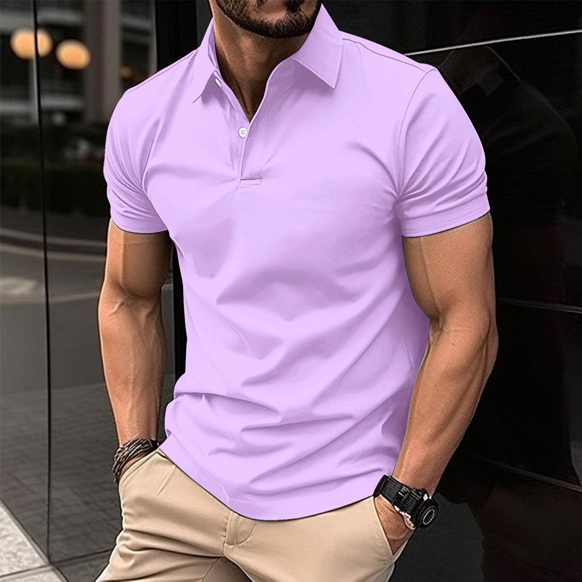 Summer Short Sleeve Polo Shirt - Swefashionstore
