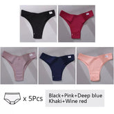 5Pcs Set Women Panties Cotton Underwear M-XL Comfo - Swefashionstore