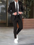 Two-piece Solid Color Slim-fit Coat Suit Pants - Swefashionstore