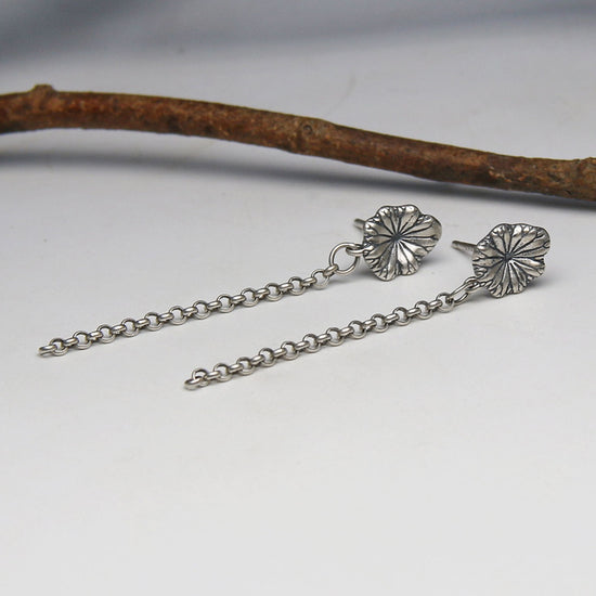 925 Sterling Silver Long Tassel Stud Earrings - Swefashionstore