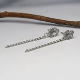 925 Sterling Silver Long Tassel Stud Earrings - Swefashionstore