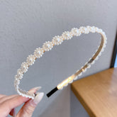 Sen Simple Pearl Thin Headband Hair Accessories Headband - Swefashionstore