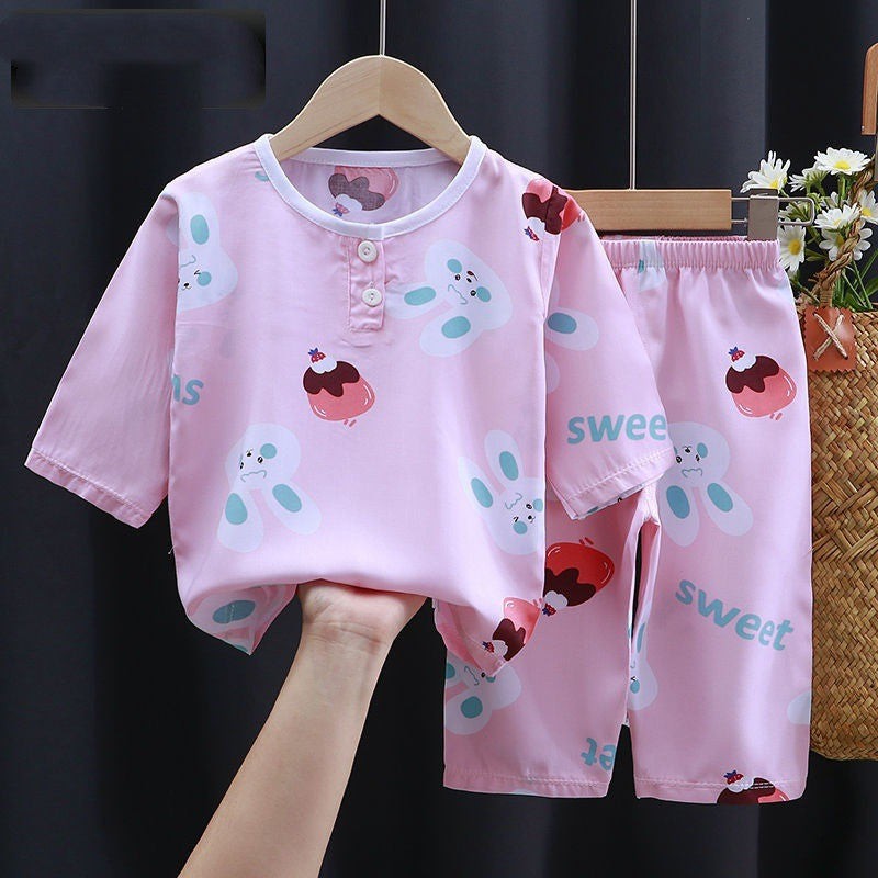 Summer Clothes Cotton Silk Air-conditioning Clothes Baby Clothes - Swefashionstore