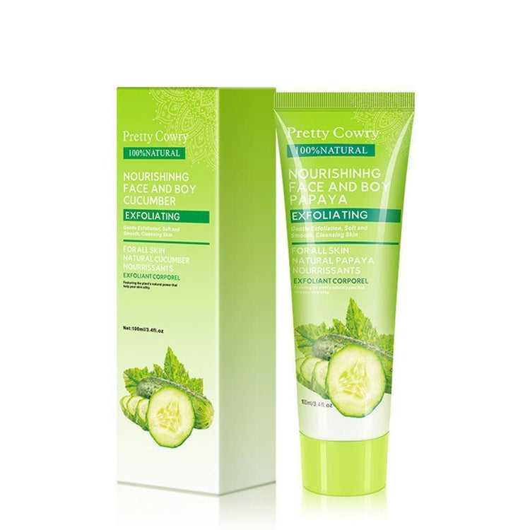 Cucumber Coconut Papaya Facial Exfoliating Gel Cream 100ml Body Cleansing - Swefashionstore