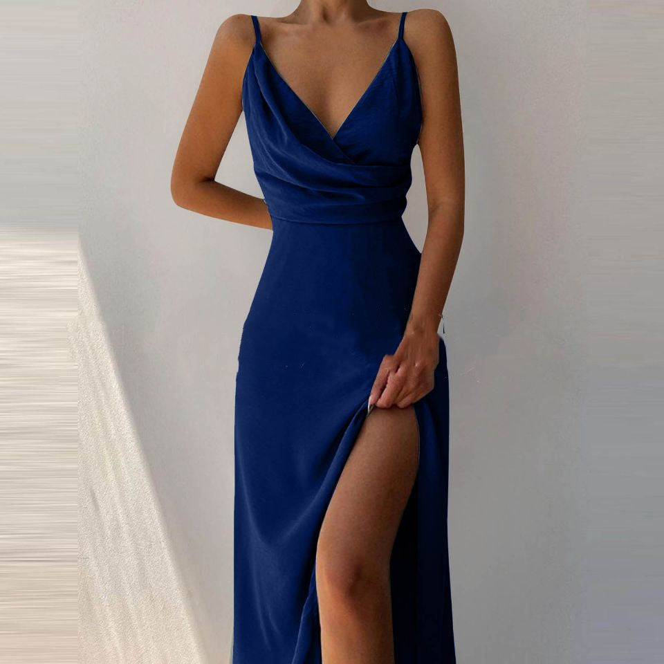 V-neck Summer Fashion Slim Suspender Dresses For Women