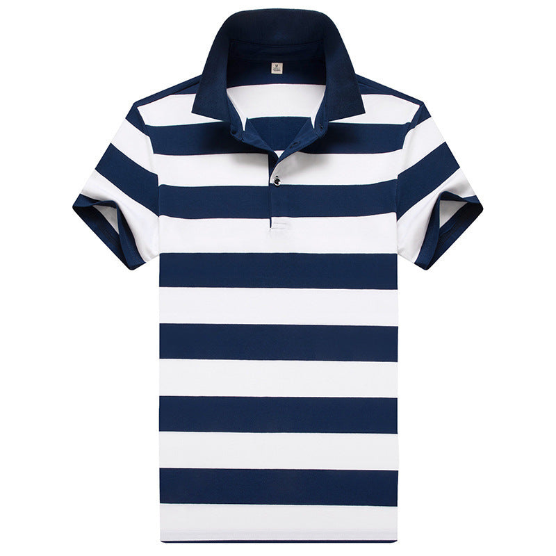 Casual Striped Half Sleeve T-shirt Men&