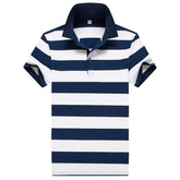 Casual Striped Half Sleeve T-shirt Men&