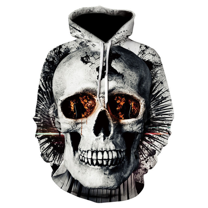 All kinds of fancy scary skull print hoodies - Swefashionstore