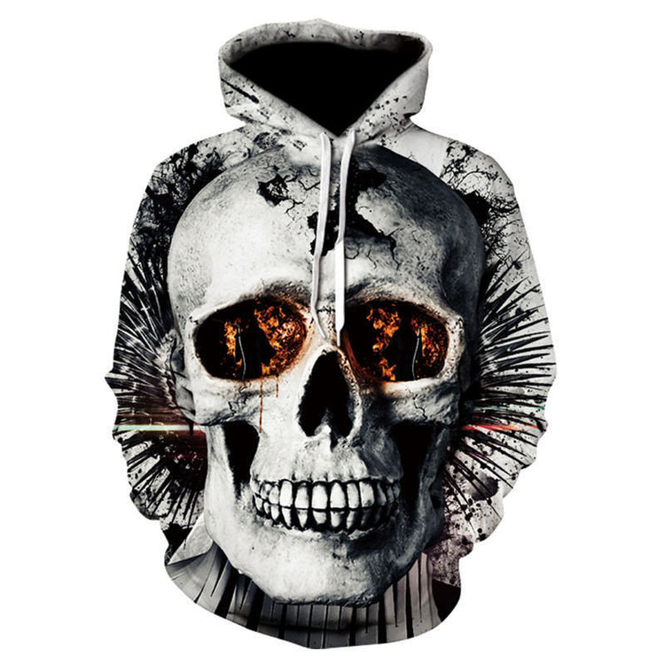 All kinds of fancy scary skull print hoodies - Swefashionstore