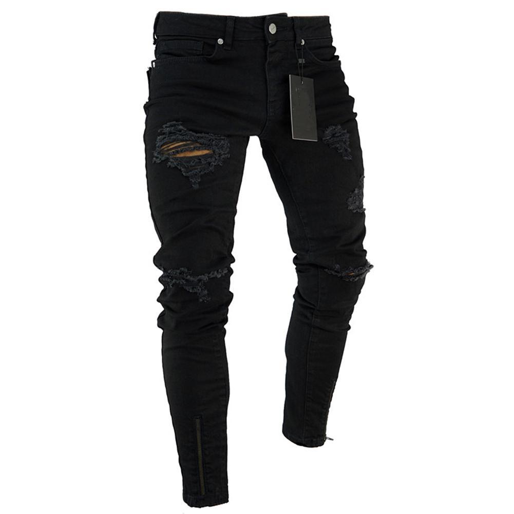 JEANS For Men Trousers Long BASIC Broken Clothes - Swefashionstore