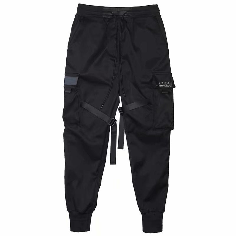 Neue Bänder Harem Jogger Männer Cargohose
