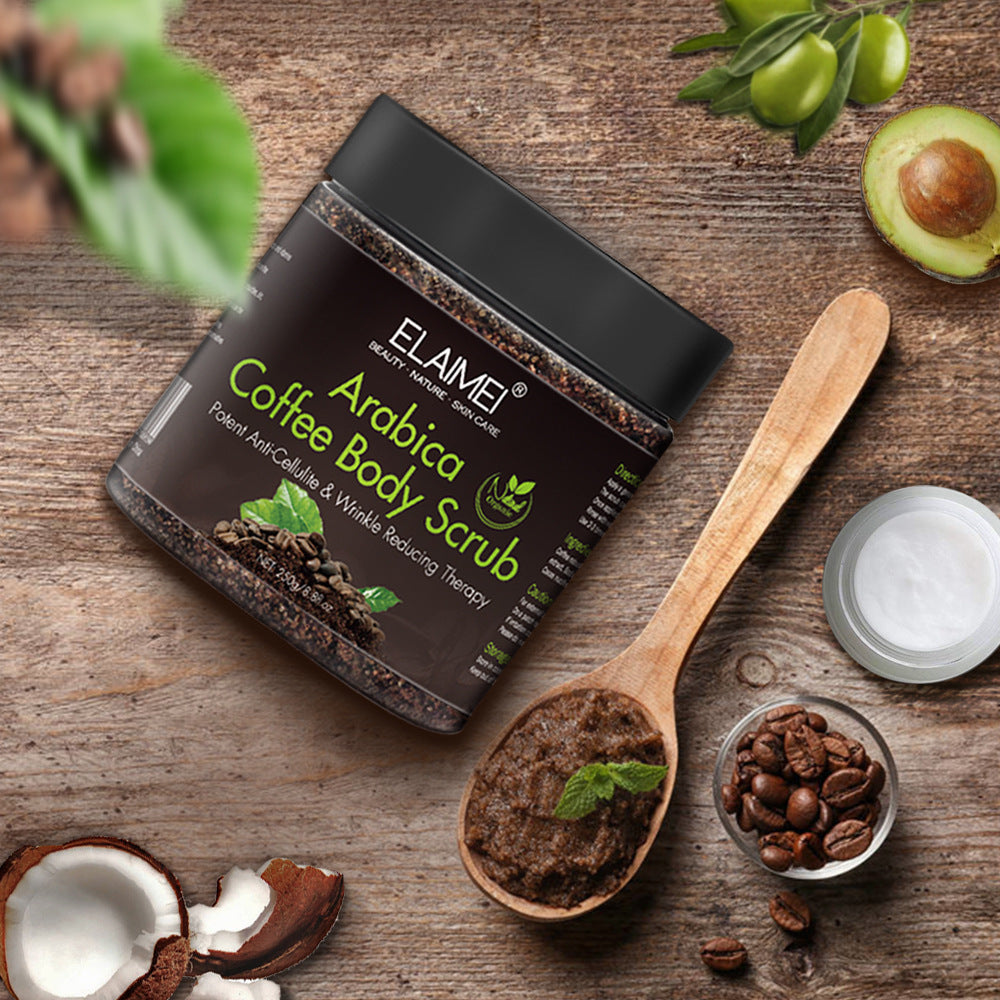 Coffee exfoliating body scrub