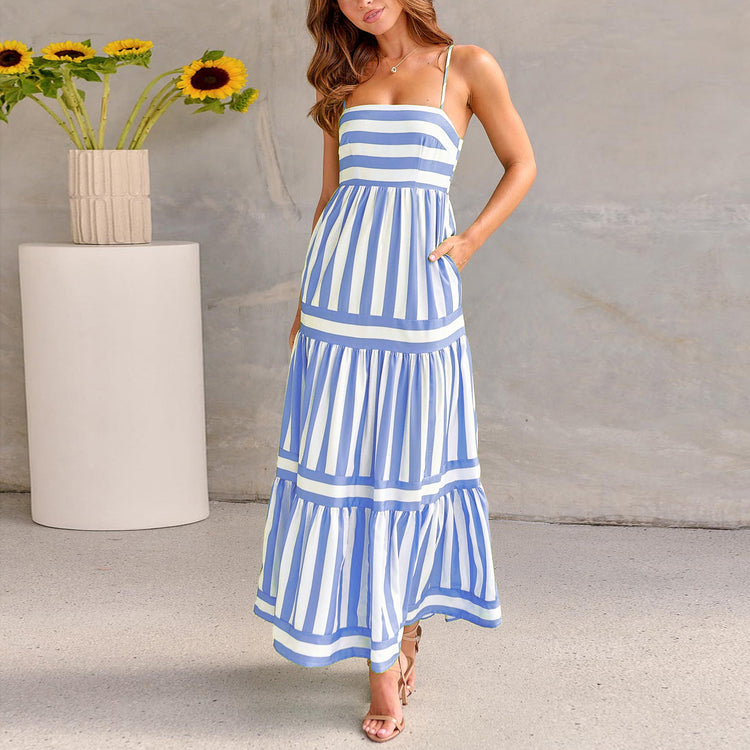 Summer Long Dress With Pockets - Swefashionstore