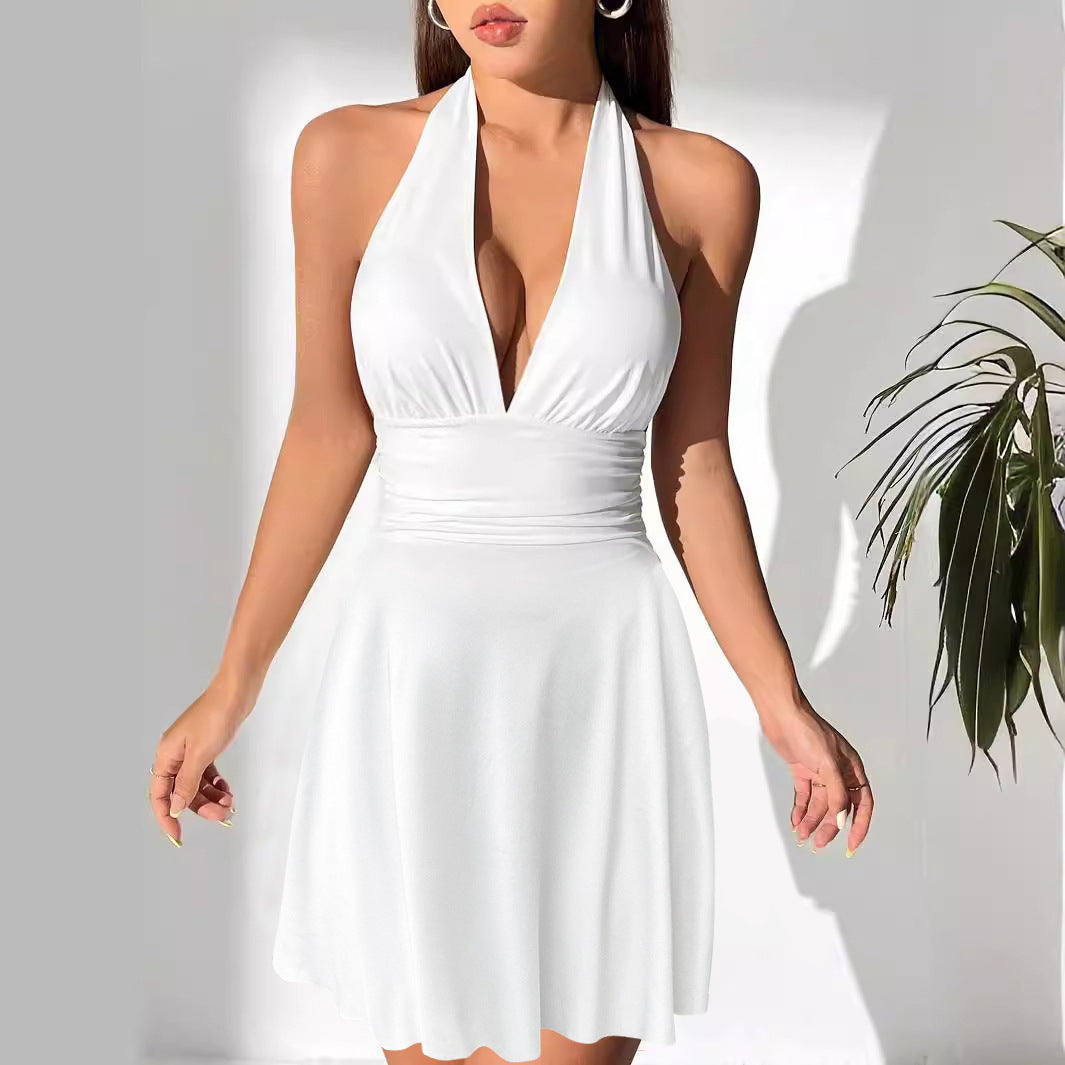 Women's BESTSELLER V-neck Lace Up TIGHT Pleated Skirt