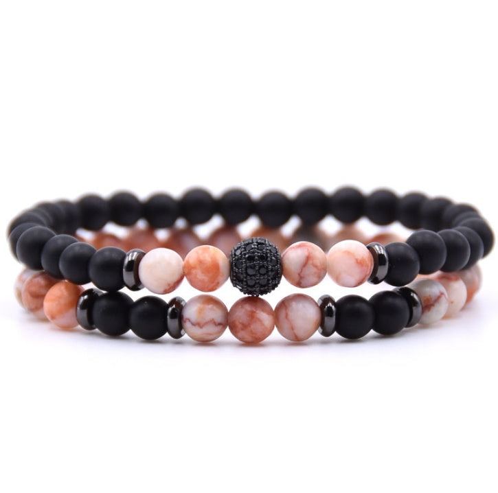 BESTSELLER ZIRKON Armband 6mm Naturstein Perlen