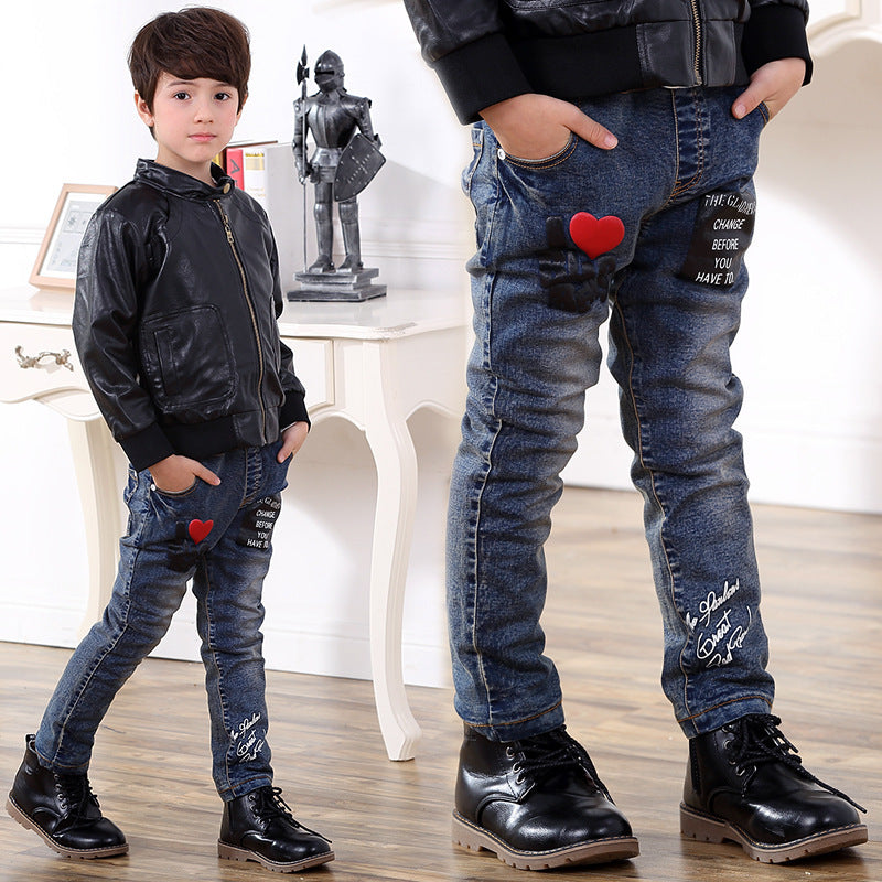 Denim Kids Boy jeans with  soft treatment, enzyme wash tech - Swefashionstore