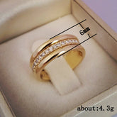 Simple Golden Sliver Rhinestones Ring - Swefashionstore