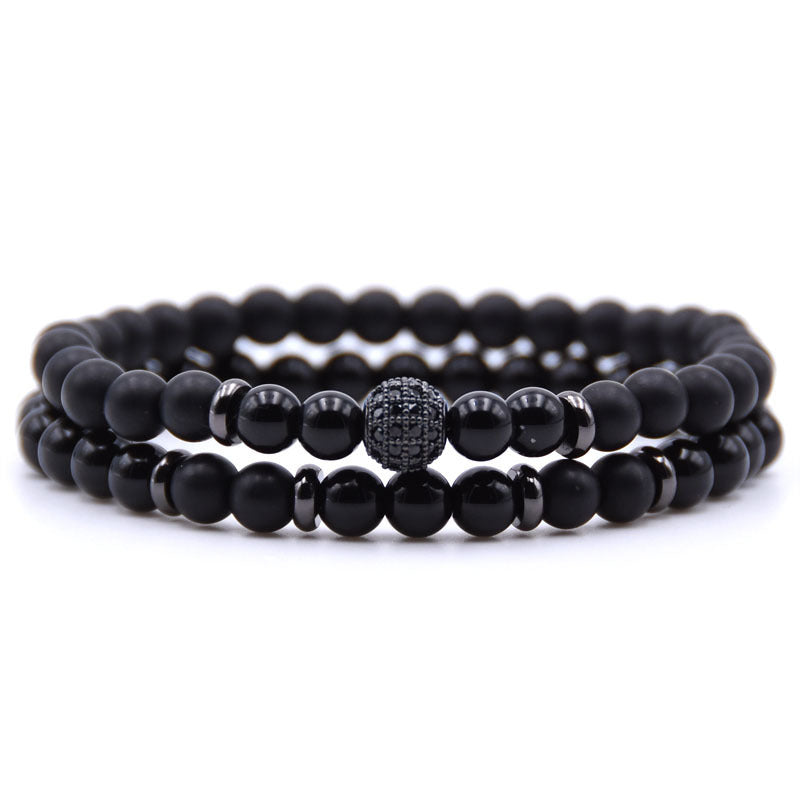 BESTSELLER ZIRKON Armband 6mm Naturstein Perlen