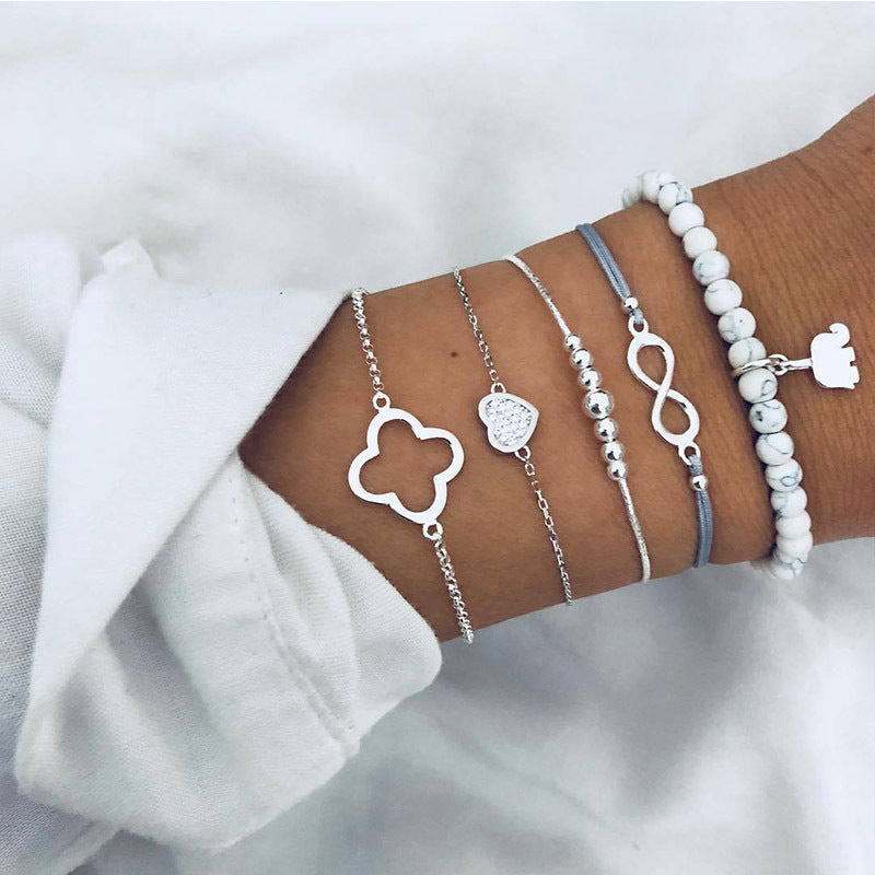 BESTSELLER PERLENKETTE Armband SET Fußkettchen