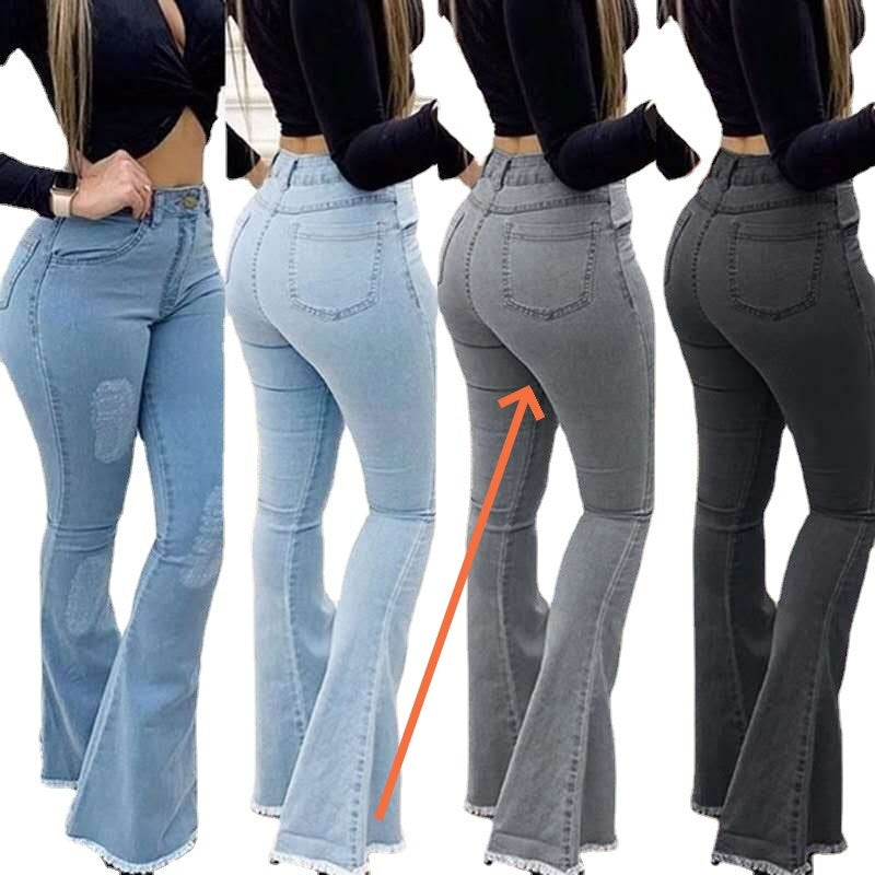 Women Fashion Elastic Ladies Jeans Pants - Swefashionstore