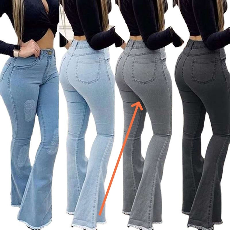 Women Fashion Elastic Ladies Jeans Pants - Swefashionstore